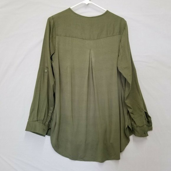 Ava & Viv womens top 14w Olive Green top nwt - Picture 5 of 6